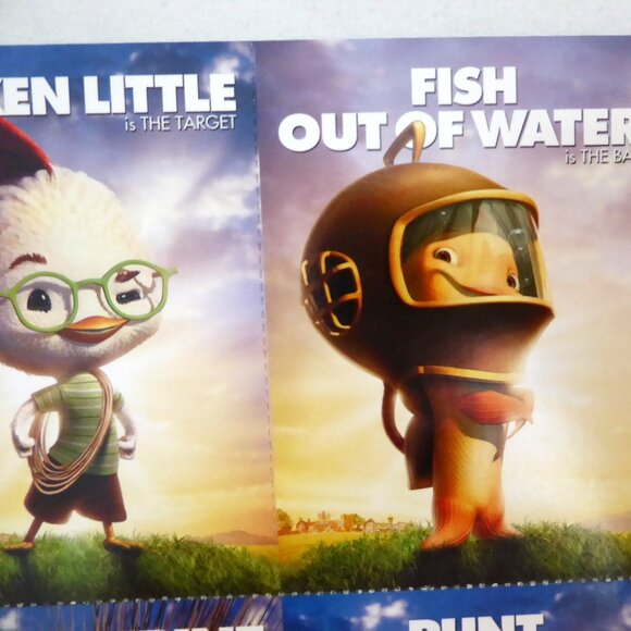 NEW 2005 DISNEY CHICKEN LITTLE PROMOTIONAL PREMIERE TRADING CARD SHEET - Picture 5 of 14